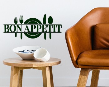 Bon Appetite Quotes Wall Decal Family Quotes Vinyl Art Stickers